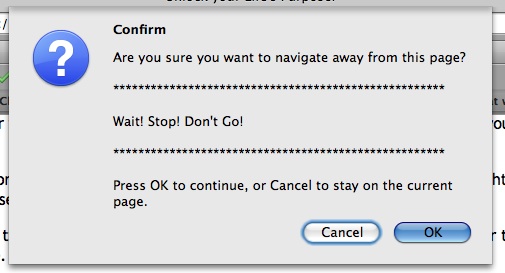 Wait, Stop, Don't Go